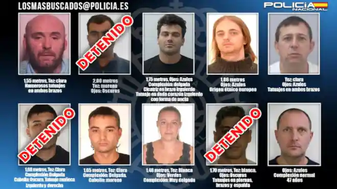 spanyol körözött bűnözők