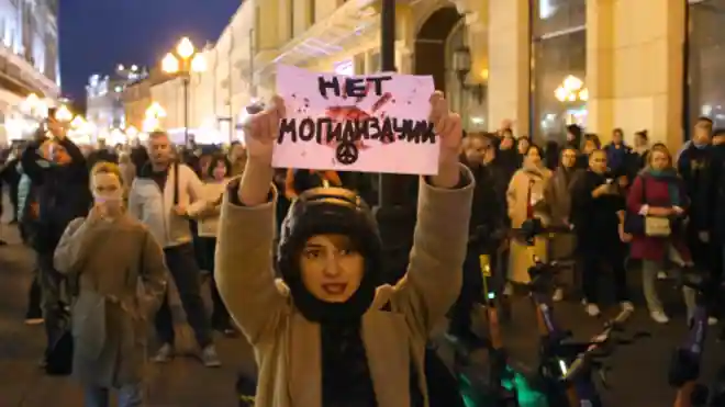 Háborúellenes tüntetés moszkvában