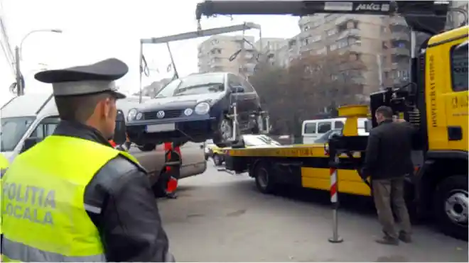 román rendőr parkolás