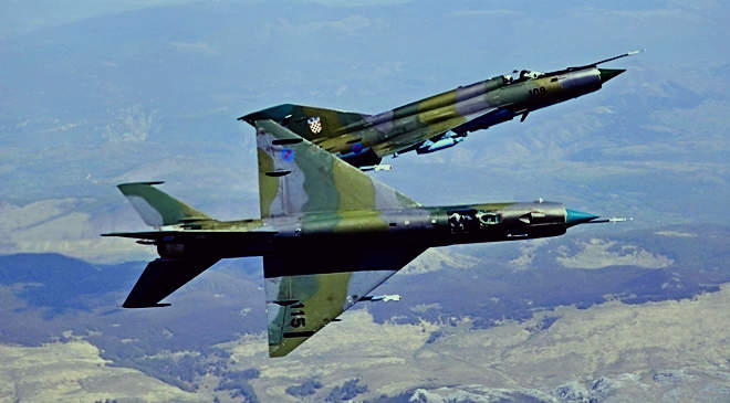 Lezuhant egy MiG-21 vadászgép Horvátországban