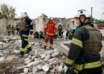 Hroza falu kávézója az orosz rakétatámadás után